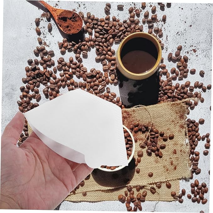 Paper Coffee Filter Cones 100pcs Espresso Filters Unbleached for Smooth Coffee Extraction