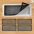 Floor Register Vent Cover, 4"x14" Magnetic Air Vent Screen Mesh Covers for Home Floor/Wall/Ceiling Registers Air Vent Filters, Black (4 Packs)