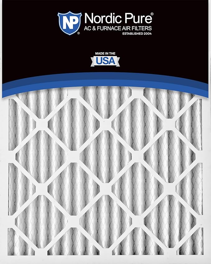 Nordic Pure 20x25x2 (Actual Size: 19 1/2 x 24 1/2 x 1 3/4) Pleated MERV 13 Air Filters 12 Pack