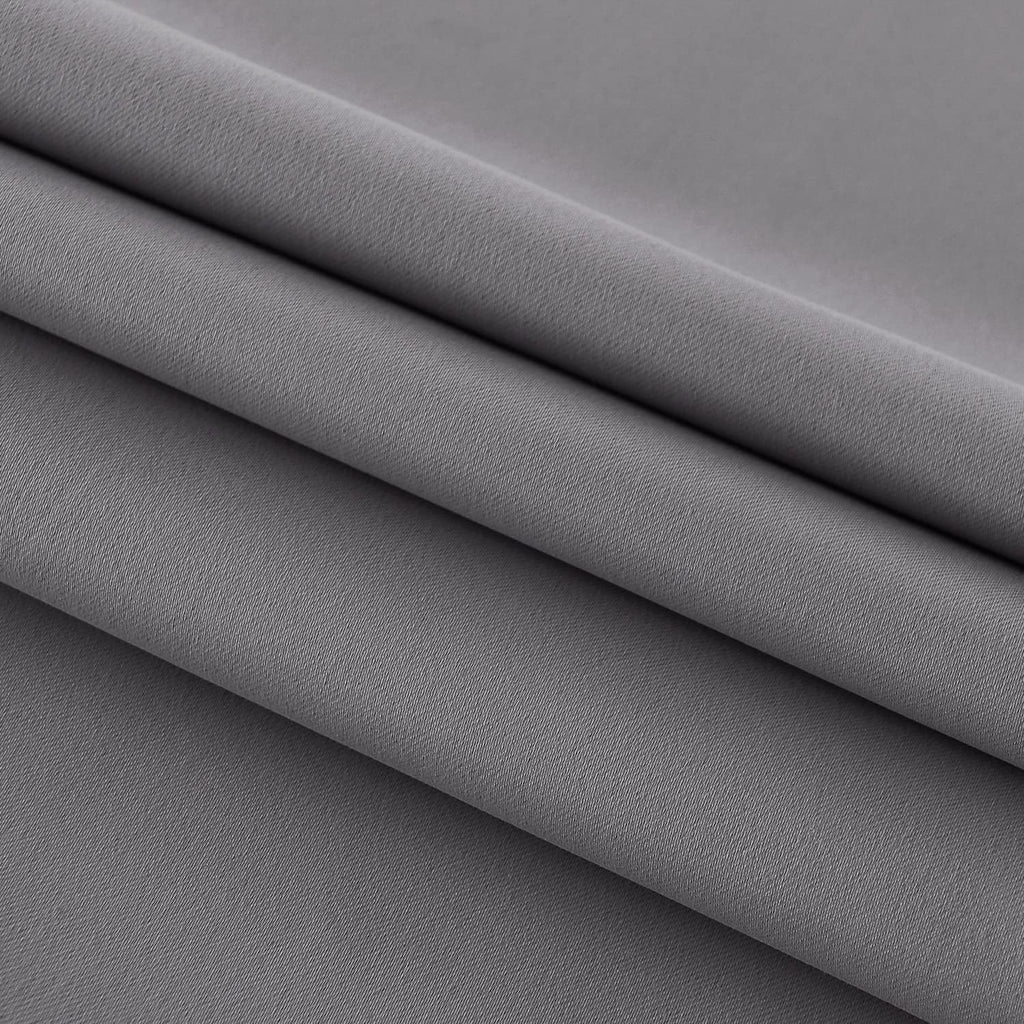 DWCN French Door Curtains – Rod Pocket Thermal Blackout Curtain for Doors with Glass Window, Kitchen and Patio Doors for Privacy, 36 X 72 Inches Long, 1 Curtain Panel with Tieback,Grey