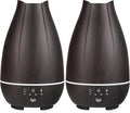 HealthSmart Essential Oil Diffuser, Cool Mist Humidifier and Aromatherapy Diffuser with 500ML Tank Ideal for Large Rooms, Adjustable Timer, Mist Mode and 7 LED Light Colors, Brown (Pack of 2)