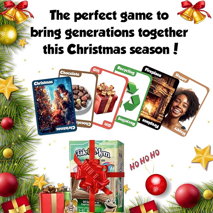 TaleOrMem - Award-Winning Storytelling Cards, Fun Family Card Games, Improv Games for Kids & Adults, with 180 Story Telling Cards & 60 Story Starters. Boosts creativity, a party game for 3-8 Players