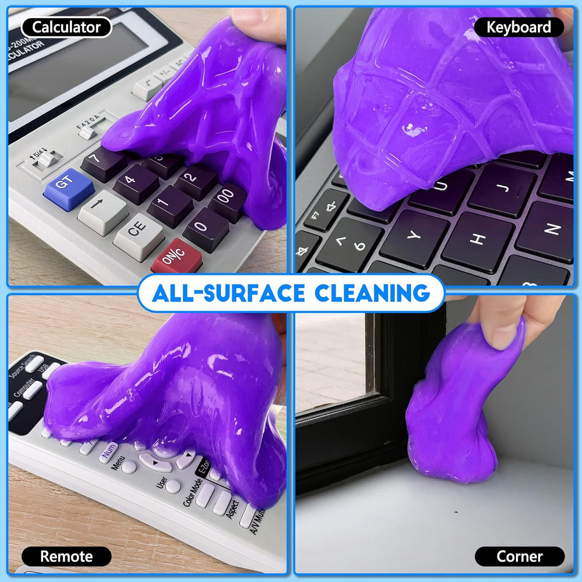 Car Cleaning Gel, 2 Pack Car Cleaning Putty, Universal Auto Deatiling Tools, Reusable Interior Cleaner for Car Keyboard Air Vent, Car Slime Cleaner Dust Cleaning Gel