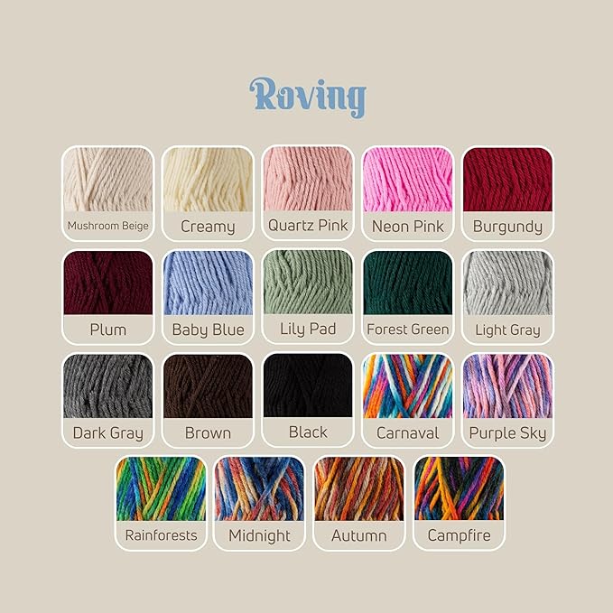3 Skeins of Sensy Roving Multi Color Yarn, 3.5 oz, 132 Yards, Gauge 5 Bulky (Carnaval)