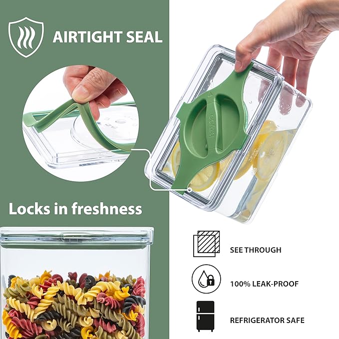 4-Pack Airtight Pantry Containers, 1.9 QT Clear SAN Food Storage Jars with Twist-Lock Lids, Detachable for Easy Cleaning, Stackable for Cereal, Pasta, Rice, Oats & Snacks White