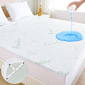 GOONIK Full Size Mattress Protector with 4 Straps, Waterproof Full Size Mattress Pad Cover with 6-16 inches Deep Pocket