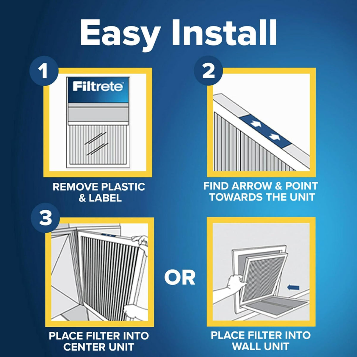 Filtrete 16x16x1 AC Furnace Air Filter, MERV 11, MPR 1000, Micro Allergen Defense, 3-Month Pleated 1-Inch Electrostatic Air Cleaning Filter, 6 Pack (Actual Size 15.81x15.81x0.81 in)