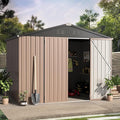 AECOJOY 8' x 6' Metal Storage Shed for Outdoor, Steel Backyard 6x8 Sheds & Outdoor Storage with Lockable Doors, Utility and Tool Storage for Garden, Backyard, Patio, Outside use