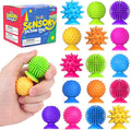 Sensory Fidget Toys Kids Adults: 16 Pack Textured Suction Toys for Autism Kids Calming - Quiet Anxiety Fidgets for Classroom Prize - Calm Down Toy for Girls Boys - Gifts Christmas Stocking Stuffers