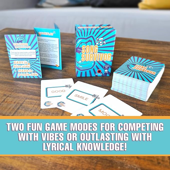 Doin' The Most - Song Survivor: The Ultimate Party Card Game for Music Lovers. Portable Games to Sing, Mimic & Win Your Fun Game Night. Ages 13+