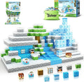 Magnetic Blocks-Build Mine Magnet World Ice Edtion,Toys for Girls Age 3 4 5 6 7 8 Princess Castle STEM Sensory Kids Games Toys for Toddler Christmas Birthday Gifts for 3+ Years Old Girls & Boys