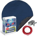 Winter Swimming Pool Cover for 24 ft Aboveground Round Pool Size, Secure Choice Series, Solid Material, Color - Cobalt Blue, Pool Cover Choice 2724-4CHOICE