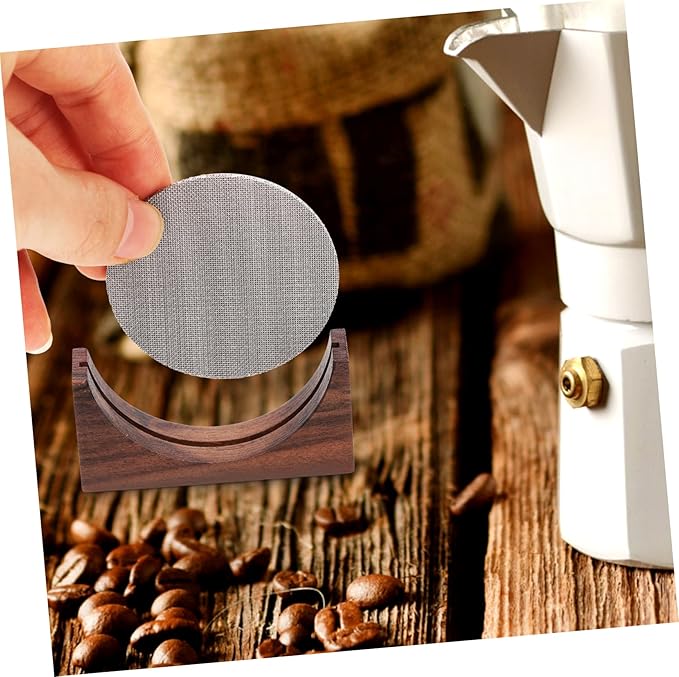 Luxshiny Espresso Machine Filter Double Cup Mesh Screen Stainless Steel Coffee Strainer for Filter Coffee Maker Easy to Cle