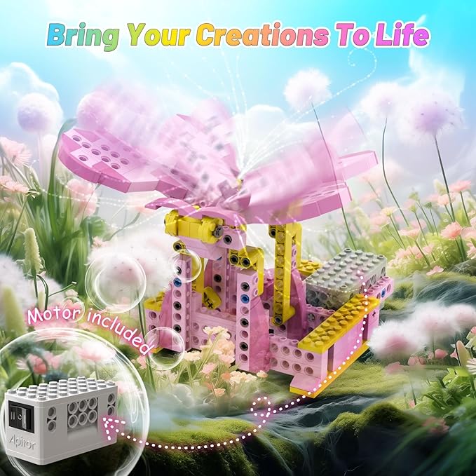 Robot G STEM Kits for 6-7 Year Old Girl, 8 in 1 Electric Building Toys for Kids 6-8 8-10, DIY Educational Construction Science Kit for Girls 6-12 Christmas Birthday Gift