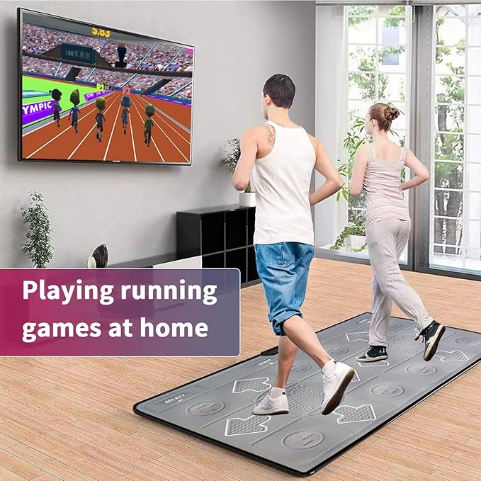 Dance Mat for Kids and Adults, TV Dance Mats Game for Girls Boys,Dance pad for Exercise, Double Dancing Mat for Family Games,Gifts Ideas for Girls and Boys,Grey