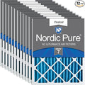 Nordic Pure 20x25x2 (Actual Size: 19 1/2 x 24 1/2 x 1 3/4) Pleated MERV 7 Air Filters 12 Pack