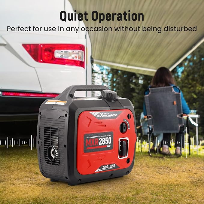 maXpeedingrods 2850 Watt Portable Inverter Generator,Gas Powered, EPA Compliant with CO Alarm, Compact and Lightweight for Outdoor Camping, RV Ready and Home