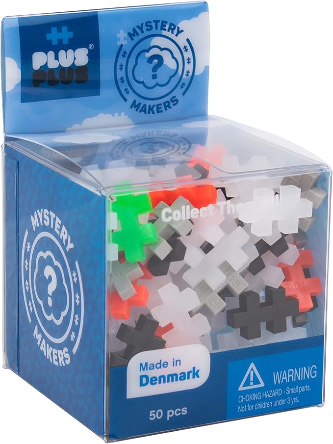 PLUS PLUS – Set of 3 Mystery Makers – Robots, Bundle 2 – Construction Building STEM | STEAM Toy, Interlocking Mini Puzzle Blocks for Kids