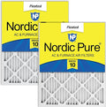Nordic Pure 20x30x1 (Actual Size: 19 3/4 x 29 3/4 x 3/4) Pleated MERV 10 Air Filters 2 Pack