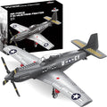 Apostrophe Games WW2 P-51 Mustang Fighter Plane Building Block Set – 258 -Pcs Building Toys Set – Plane Toy for Kids Older Than 10 and Adults – Compatible with All Building Bricks