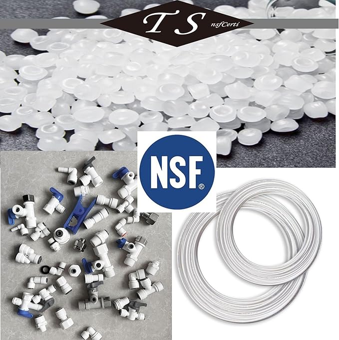 NSF 1/4" One Way Check Valve for Water Line 1/4" Reverse Osmosis Water Filter Push to Connect RO Fittings, Plastic Quick Connect Check Valve (6 pcs)