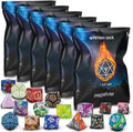QMAY Polyhedral Dice - 48PCS Mystery Dice Set, Various Styles, Random D&D Dice Patterns & Dice Bag, 6 Mystery Bags, DND Gifts, Suitable for Dungeons and Dragons, RPG, MTG,Role Playing Table Game