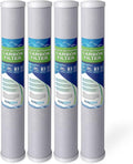 Standard Whole House Coconut Shell Carbon Block 5 Micron Water Filter 20” x 2.5” Fits 20” x 2.5” Housings. Remove Chlorine and Bad Odor. Compatible with C1-20, HX-CB-25-2010, F3WCB32 Pack of 4