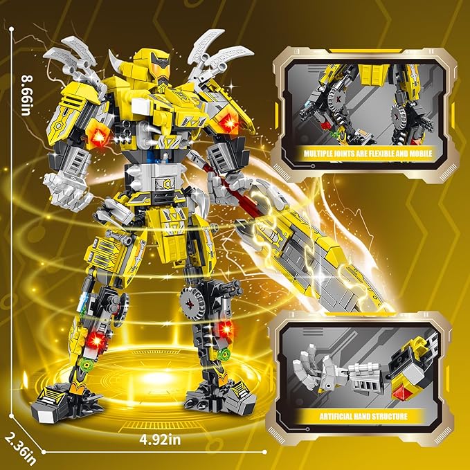 STEM 2 in 1 Triceratops Dinosaur Building Kits, Transforming Mech Robot Building Sets for Adults, Compatible with Dinosaur, Educational Gift Toy for Kids Boys 6-10 (507 PCS)