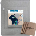 ReArt 3 Pcs Heat Press Mat 10" x 8" / 12" x 12" / 16" x 20" with 3 Pcs Teflon 12" x 16" for Cricut Easypress Both Sides Applicable - Cricket Craft Vinyl Ironing Insulation Transfer Heating Mats