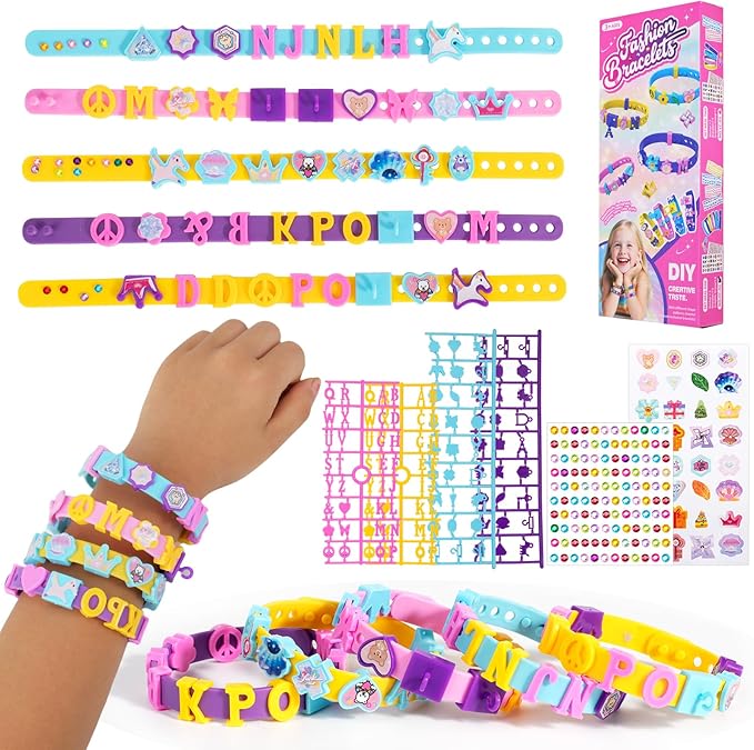 Bcsgj DIY Friendship Bracelet Making Kit for Girls, Jewelry Making kit for Girls,Sticker Bracelet, Bracelet Making kit Birthday Gift for Ages 5 6 7 8-12