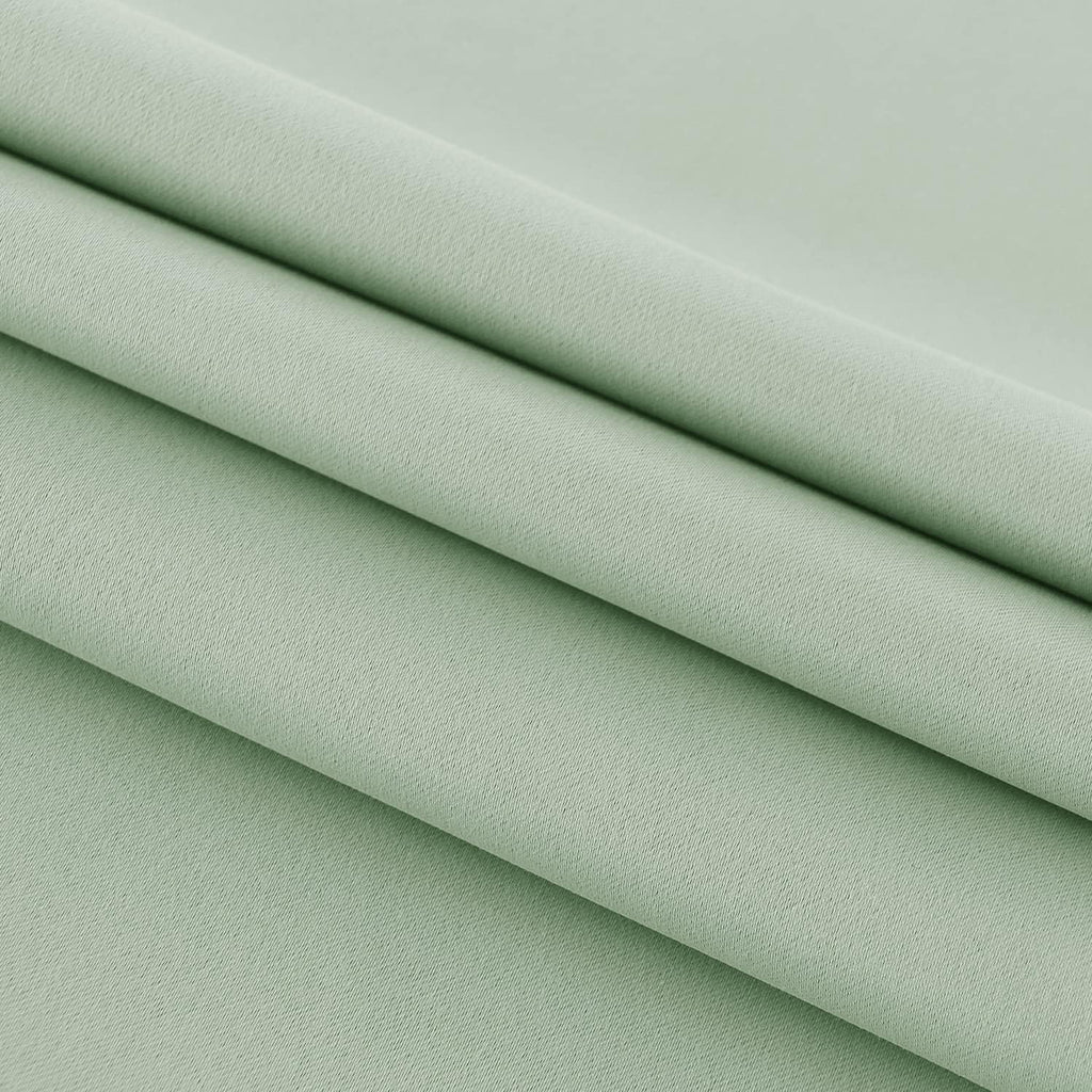 DWCN French Door Curtains – Rod Pocket Thermal Blackout Curtain for Doors with Glass Window, Kitchen and Patio Doors for Privacy, 25 X 40 Inches Long, 1 Curtain Panel with Tieback,Bean Green