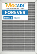 16x24x1 HVAC Furnace Air Filter, Lasts a Lifetime, Washable, the Last HVAC Filter You Will Ever Buy, Breathe Safely at Home or in the Office,Merv 8(Actual Size:15.5x23.5x0.82 Inch)