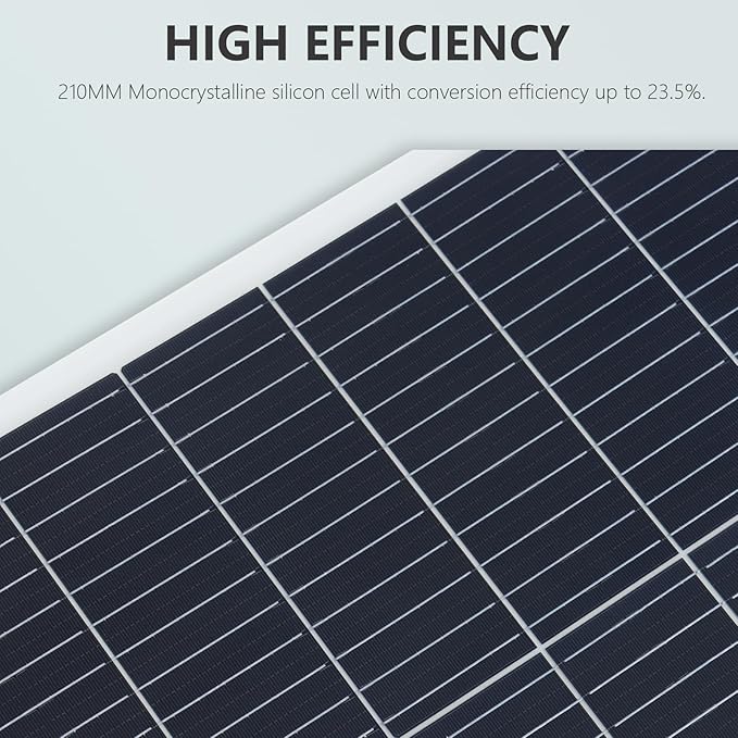 Flexible Solar Panel 100W 12V Monocrystalline Solar Cell Fiberglass Lightweight Bendable Charge for RV Trailer Boat Cabin Van Car Uneven Surfaces (White)