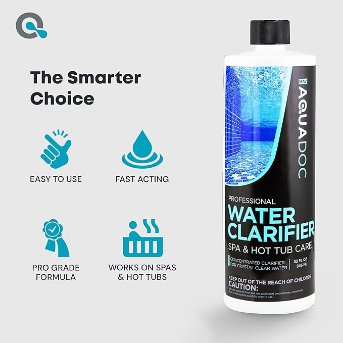 MAV AquaDoc Spa Clarifier & Hot Tub Clarifier for Fast Acting Cloudy Water Treatment, The Spa Clarifier Hot Tub Owners Love, Use Our Hot Tub Water Clarifier to Keep Your Spa Clear & Balanced - 32oz