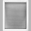 HVAC Premium 22'' x 26'' Cube Core Eggcrate Return Air Filter Grille for 1'' Filter - Aluminum - White [Outer Dimensions: 24.5'' x 28.5]