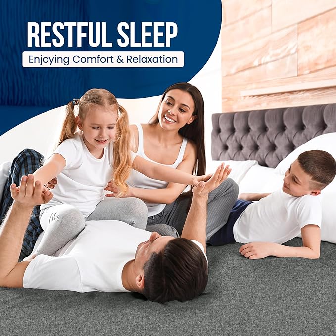 Utopia Bedding Waterproof Mattress Protector Queen Size, Premium Terry Mattress Cover 200 GSM, Breathable, Fitted Style with Stretchable Pockets (Gray)
