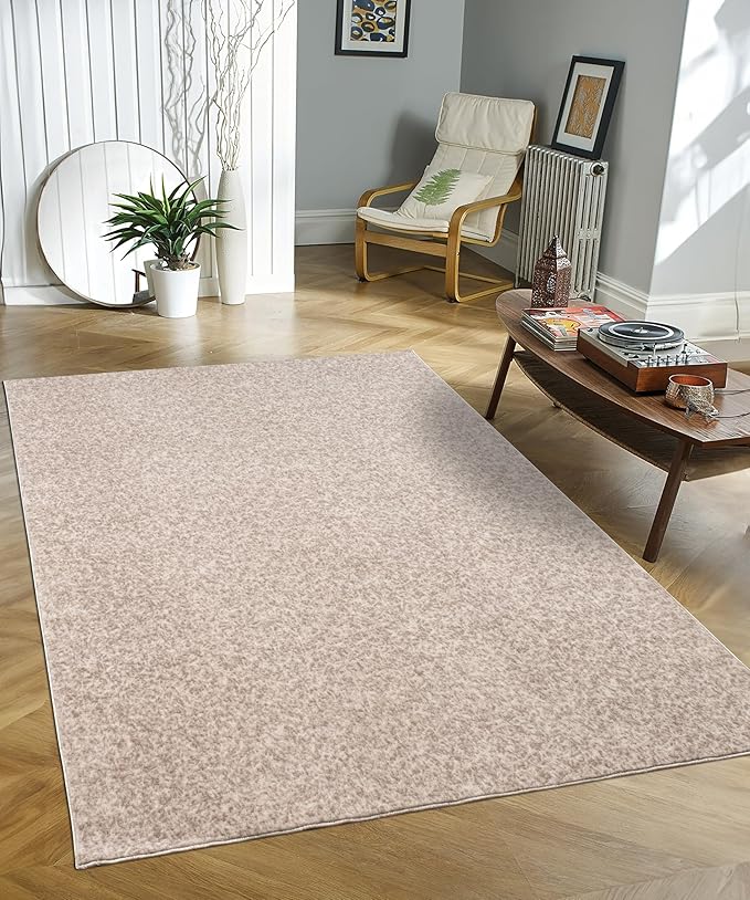 Non-Slip Washable 5x7 Abstract Mink Beige Area Rugs for Living Room Bedroom, Ultra Soft Bedside Rug, Indoor Floor Carpet for Kids Girls and Boys, Dorms, Nursery Rooms, Non-Skid Area Rug, 5' x 7'