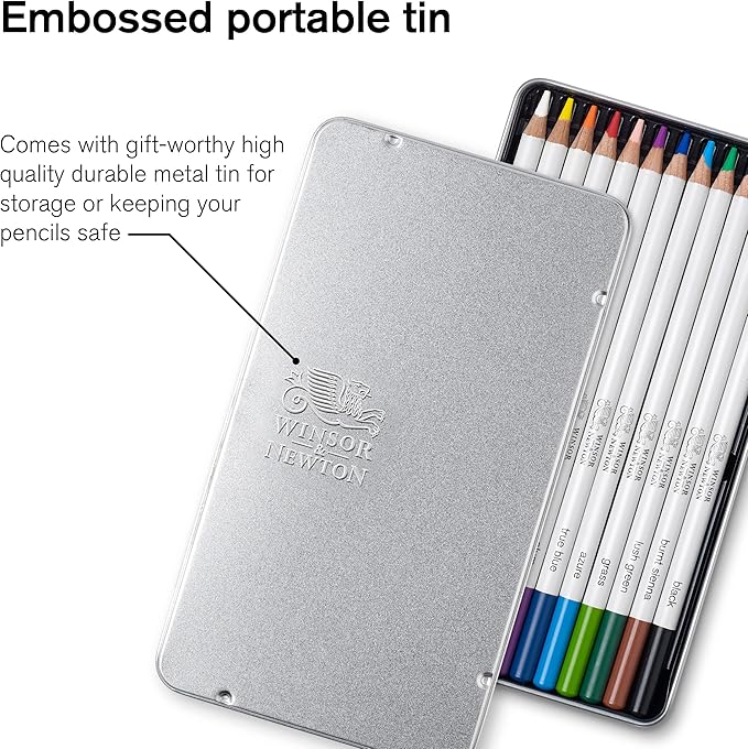 Winsor & Newton Studio Collection Artist Pencils, Watercolor Pencils, Set of 12