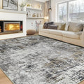 10x14 Area Rugs Large Living Room Rug Washable: Modern Abstract Rug Indoor Modern Carpet Non Slip for Dining Room Bedroom Nursery Home Office Black Gold