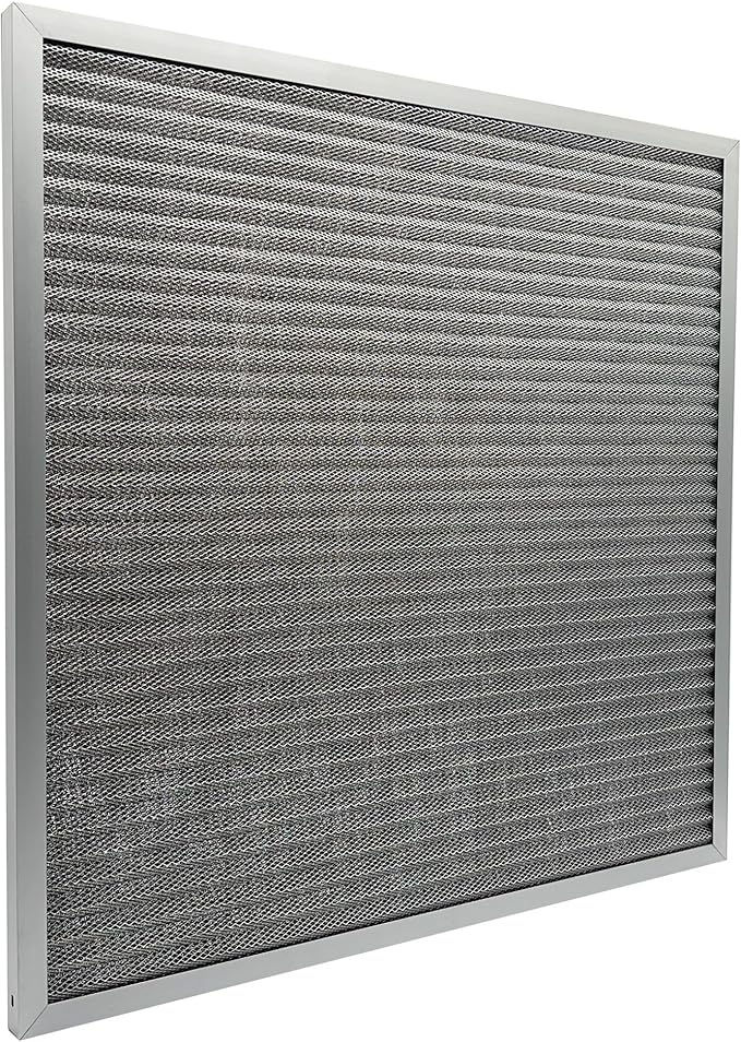 Washable Air Filter(24" x 24" x 1"), Aluminum Electrostatic Air Filter for Furnace and Central Air Conditioner