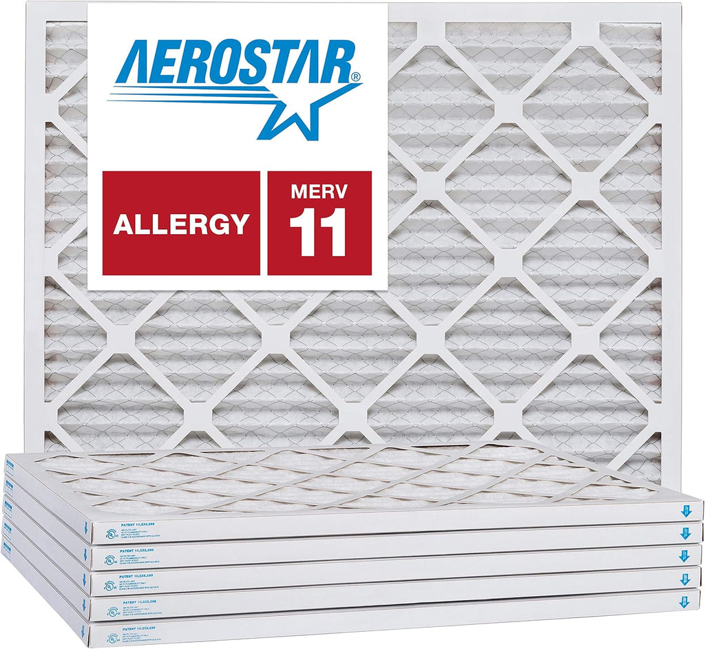 Aerostar 20x24x1 MERV 11, Pleated Air Filter, 20x24x1, Box of 6, Made in the USA