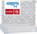Aerostar 16x22x1 MERV 11 Air Filter, Pleated AC Furnace HVAC Filters (15.875x21.875x0.75), for Allergies Asthma Dust Pet Dander Smoke Bacteria Viruses, MPR 1500 FPR 10, USA, 6 Pack