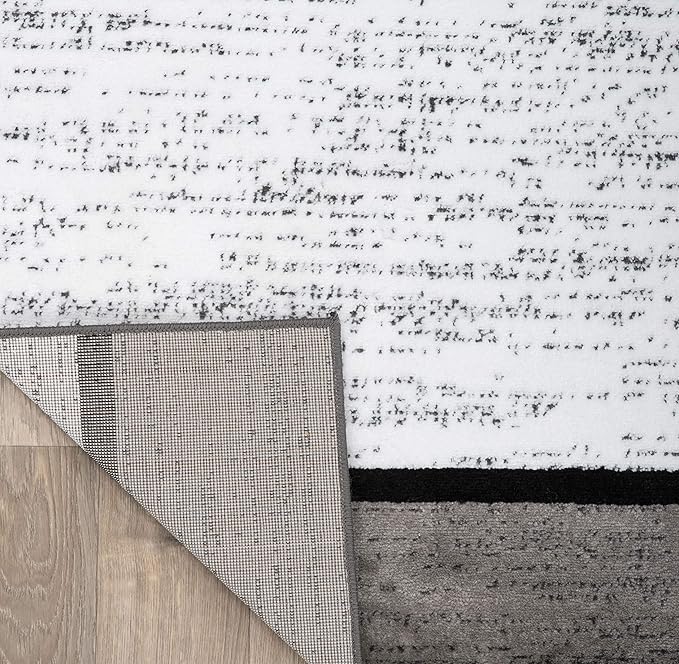 Rugshop Contemporary Modern Boxes for Home Office,Living Room,Bedroom,Kitchen Non Shedding Runner Rug 2'7" x 6' Blue