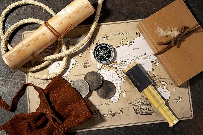 6" Solid Brass Quality Handcrafted Spyglass Telescope Set with Brown Carry Bag to Complete Your Collection [ B0957Y5NWK]