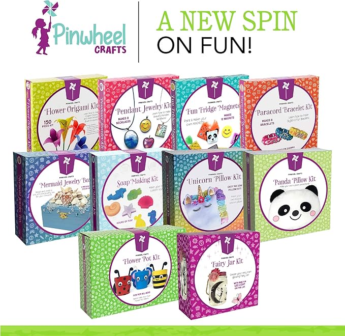 Pinwheel Crafts Flower Pot Painting Kit – DIY Flower Pots to Paint for Kids with 8 Paints, 2 Brushes, 3 Pots & 6 Googly Eyes, Gardening Kit for Kids Ages 8-12+, Kid Planting Crafts Set Birthday Gift