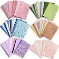 108 Sheets Textured Scrapbook Paper and Mesh Fabric Assorted Set - 6 Pack Mixed Special Paper for Scrapbooking Planner Bullet Junk Journal Supplies Mixed Collage Background 3.9x5.5 Inch