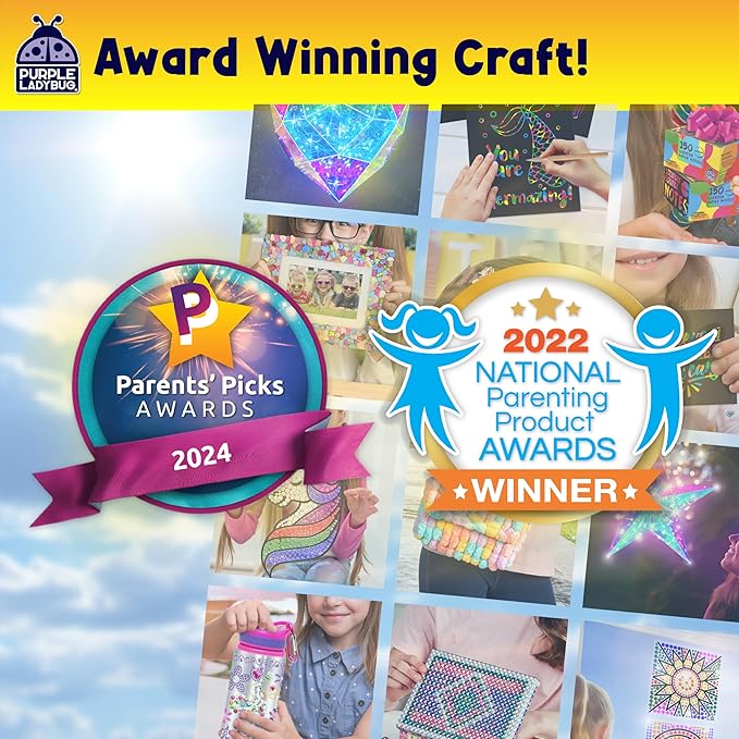 SUNGEMMERS DIY Gem-Sticker Window Diamond Art Suncatcher Kits - Stocking Stuffers for Kids 8-12, Birthday Gifts for 6 7 8 9 10 11 12 Year Old Girls & Boys, Fun Arts & Crafts for Kids Ages 8-12 6-8