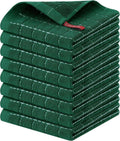 Homaxy 100% Cotton Terry Kitchen Dish Cloths, Ultra Soft and Absorbent Dish Towels for Kitchen, Perfect for Drying and Washing Dishes, 8 Pack, 12 x 12 Inches, Dark Green