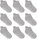 Zaples Baby Non Slip Grip Ankle Socks with Non Skid Soles for Infants Toddlers Kids Boys Girls