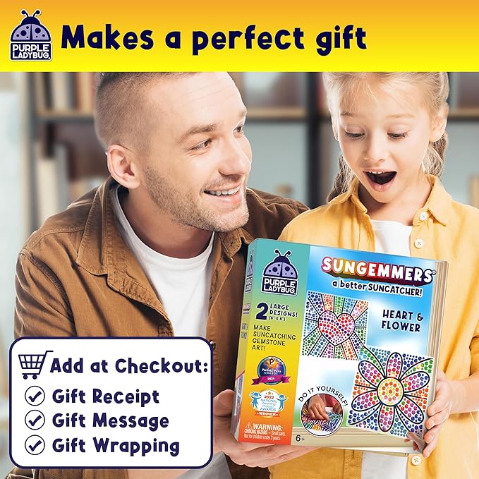 SUNGEMMERS DIY Gem-Sticker Window Diamond Art Suncatcher Kits - Stocking Stuffers for Kids 8-12, Birthday Gifts for 6 7 8 9 10 11 12 Year Old Girls & Boys, Fun Arts & Crafts for Kids Ages 8-12 6-8